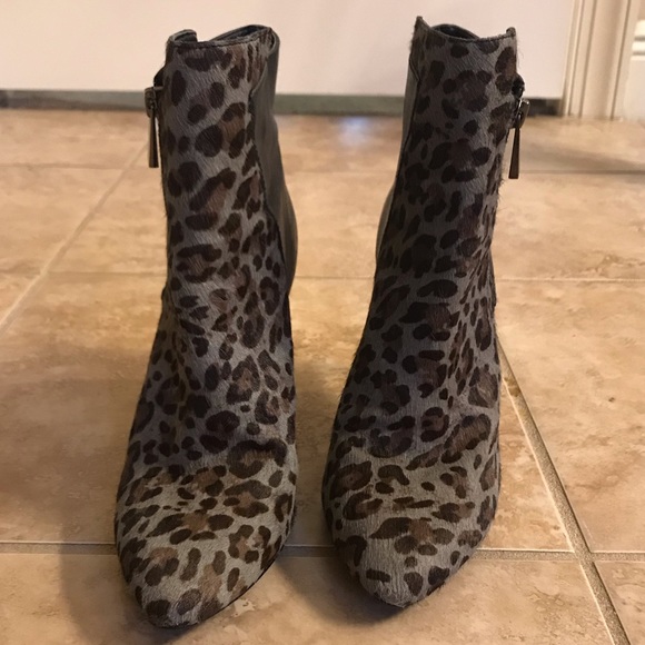 Vince Camuto Shoes - Vince Camuto animal print and leather ankle boot